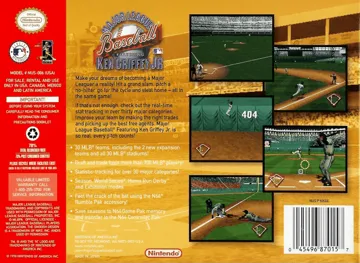 Major League Baseball Featuring Ken Griffey Jr. (Australia) box cover back